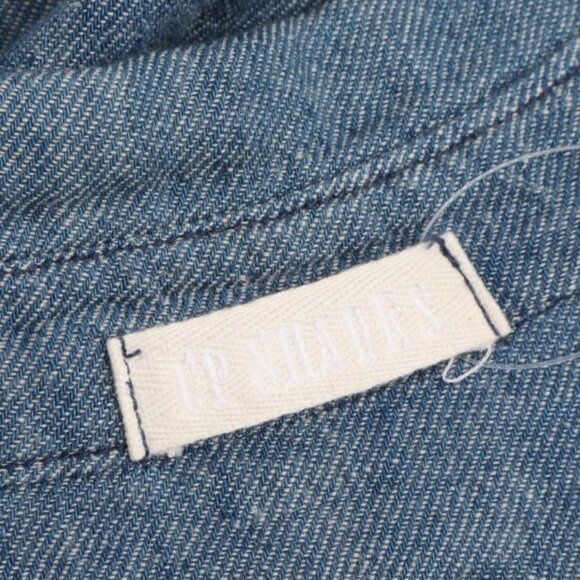 CP Shades Women’s Blue Linen Blend Chambray Tunic Top Pockets Made in USA Small - Picture 3 of 6